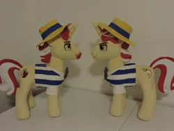 Size: 800x600 | Tagged: safe, artist:little-broy-peep, derpibooru import, flam, flim, pony, image, irl, jpeg, photo, plushie