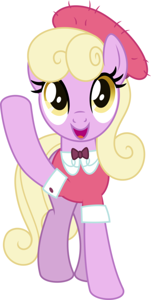 Size: 2737x5412 | Tagged: safe, artist:thatusualguy06, derpibooru import, luckette, earth pony, pony, trade ya, .svg available, barrett, barrette, bowtie, clothes, female, high res, image, mare, open mouth, open smile, png, raised hoof, simple background, smiling, solo, transparent background, vector
