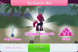 Size: 1264x856 | Tagged: safe, derpibooru import, official, fizzlepop berrytwist, tempest shadow, pony, unicorn, armor, broken horn, bundle, costs real money, english, female, gameloft, horn, image, jpeg, mare, mobile game, my little pony: magic princess, numbers, sale, scar, solo, solo focus, staff, staff of sacanas, text