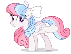 Size: 1422x1080 | Tagged: safe, alternate version, artist:cstrawberrymilk, derpibooru import, oc, oc:strawberry dream, pegasus, pony, bow, female, hair bow, image, mare, png, simple background, solo, transparent background