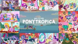 Size: 1974x1111 | Tagged: safe, derpibooru import, edit, edited screencap, editor:quoterific, screencap, hitch trailblazer, izzy moonbow, pipp petals, posey (g5), sparky sparkeroni, sunny starscout, zipp storm, dragon, earth pony, pegasus, pony, unicorn, g5, my little pony: tell your tale, spoiler:g5, spoiler:my little pony: tell your tale, spoiler:tyts01e52, flare (g5), image, jazz hooves, mane five (g5), png, ponytropico