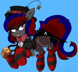 Size: 966x902 | Tagged: safe, artist:malachimoet, derpibooru import, oc, unofficial characters only, earth pony, pony, bowtie, clothes, earth pony oc, fancy, female, hat, image, png, rule 63, socks, solo, top hat