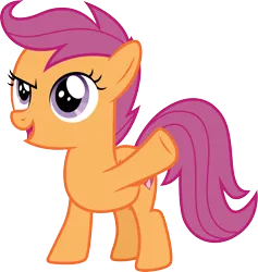 Size: 2846x3000 | Tagged: safe, artist:cloudy glow, derpibooru import, scootaloo, pegasus, pony, the last crusade, .ai available, cutie mark, female, filly, foal, image, open mouth, png, raised hoof, simple background, solo, the cmc's cutie marks, transparent background, vector