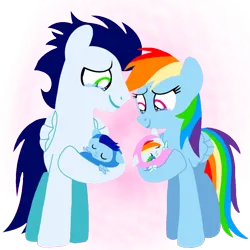 Size: 1800x1800 | Tagged: safe, artist:mlplary6, derpibooru import, rainbow dash, soarin', oc, oc:blue skies, oc:speedy dash, pegasus, pony, baby, baby pony, carrying, colt, crying, female, filly, foal, happy, image, male, mare, momma dash, newborn, newborn twins, offspring, parent:rainbow dash, parent:soarin', parents:soarindash, png, shipping, siblings, smiling, soarindash, stallion, straight, tears of joy, twins, vector