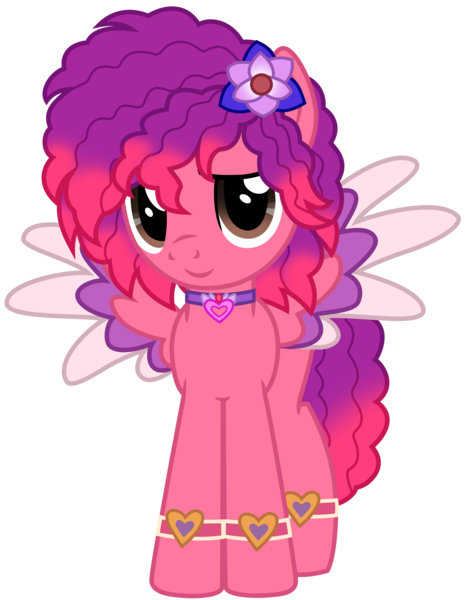 Size: 5161x6665 | Tagged: safe, artist:ejlightning007arts, derpibooru import, pegasus, pony, g5, my little pony: make your mark, spoiler:bridlewoodstock, spoiler:g5, spoiler:my little pony: make your mark chapter 4, anklet, bracelet, bridlewoodstock, collar, colored wings, cute, flower, flower in hair, g4, g5 to g4, generation leap, heart, image, jewelry, my little pony: make your mark chapter 4, png, ruby jubilee, simple background, solo, spread wings, transparent background, wings