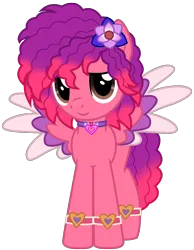 Size: 5161x6665 | Tagged: safe, artist:ejlightning007arts, derpibooru import, pegasus, pony, g5, my little pony: make your mark, spoiler:bridlewoodstock, spoiler:g5, spoiler:my little pony: make your mark chapter 4, anklet, bracelet, bridlewoodstock, collar, colored wings, cute, flower, flower in hair, g4, g5 to g4, generation leap, heart, image, jewelry, my little pony: make your mark chapter 4, png, ruby jubilee, simple background, solo, spread wings, transparent background, wings