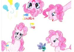 Size: 900x637 | Tagged: safe, artist:superkataang1, derpibooru import, pinkie pie, earth pony, pony, female, image, jpeg, mare, simple background, traditional art, white background