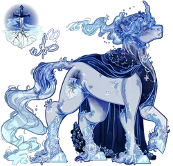 Size: 1300x1250 | Tagged: safe, artist:bunnari, derpibooru import, oc, oc:glacial frost, unofficial characters only, pony, unicorn, cloak, clothes, eyes closed, image, magical gay spawn, male, offspring, parent:king sombra, parent:shining armor, parents:shiningsombra, png, simple background, solo, stallion, transparent background, unshorn fetlocks