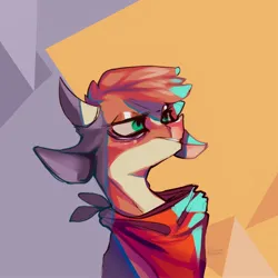 Size: 2048x2048 | Tagged: safe, artist:stercore_murum, derpibooru import, cow, them's fightin' herds, abstract background, arizona (tfh), community related, female, image, jpeg, solo