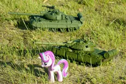 Size: 4608x3072 | Tagged: safe, artist:dingopatagonico, derpibooru import, starlight glimmer, unicorn, derpibooru exclusive, image, irl, jpeg, photo, solo, t-55, t-62, tank (vehicle)