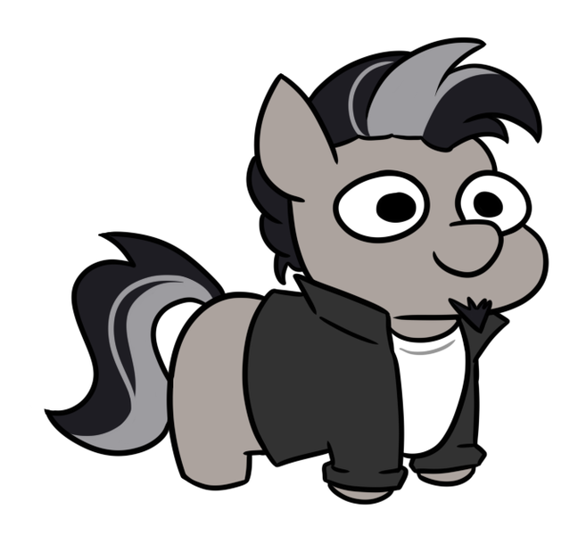 Size: 677x627 | Tagged: safe, artist:jargon scott, derpibooru import, oc, oc:cendre, clothes, image, jacket, png, squatpony