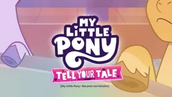 Size: 1366x768 | Tagged: safe, derpibooru import, edit, edited screencap, screencap, hitch trailblazer, zipp storm, earth pony, pegasus, pony, my little pony: tell your tale, female, french, g5, heart, heart hoof, image, logo, male, my little pony logo, my little pony: raconte ton histoire, offscreen character, offscreen female, offscreen male, png, video at source