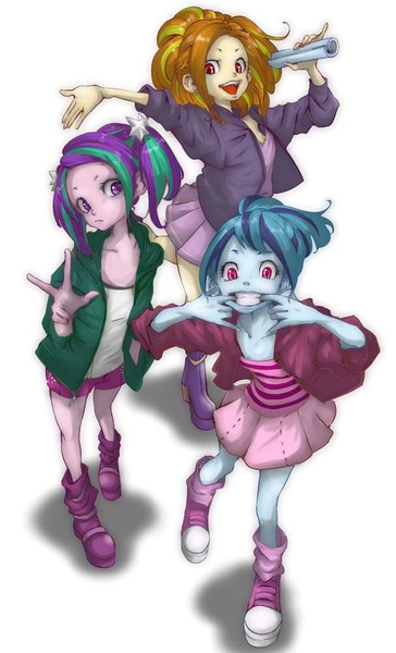 Size: 606x1000 | Tagged: editor needed, questionable, artist:ddd1983, banned from derpibooru, edit, adagio dazzle, aria blaze, sonata dusk, equestria girls, adoragio, ariabetes, boots, child, clothes, cute, female, females only, image, jpeg, lolicon, nipple slip, nipples, nudity, partial nudity, partial nudity edit, pigtails, ponytail, shoes, shorts, skirt, socks, sonatabetes, subtly questionable, the dazzlings, underage, wardrobe malfunction, younger