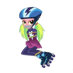 Size: 2000x2000 | Tagged: safe, artist:splendidbondage, derpibooru import, lemon zest, human, equestria girls, arm behind back, bondage, bound and gagged, gag, image, png, roller skates, rollerblades, rope, rope bondage, simple background, skates, solo, tape, tape gag, tied up, transparent background