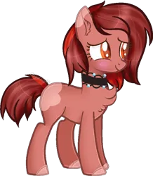 Size: 702x806 | Tagged: safe, artist:angellightyt, derpibooru import, oc, unofficial characters only, earth pony, pony, chest fluff, choker, ear fluff, earth pony oc, female, image, mare, png, simple background, smiling, solo, transparent background