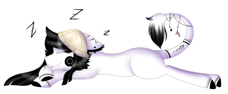 Size: 2713x1121 | Tagged: safe, artist:angellightyt, derpibooru import, oc, unofficial characters only, earth pony, pony, earth pony oc, eyes closed, female, hat, image, mare, onomatopoeia, png, simple background, sleeping, solo, sound effects, transparent background, zzz