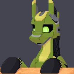 Size: 1488x1488 | Tagged: safe, artist:dorkmark, derpibooru import, oc, oc:apu-l, unofficial characters only, pony, robot, robot pony, image, pixel art, png, solo