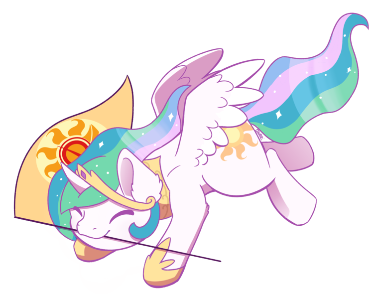 Size: 2763x2203 | Tagged: safe, artist:backgroundpony#f352, derpibooru import, princess celestia, alicorn, pony, clothes, commission, crown, cute, description is relevant, eyes closed, female, flag, horn, image, jewelry, mare, object in mouth, png, regalia, shoes, simple background, solar empire, solo, spread wings, transparent background, wings, ych example, your character here