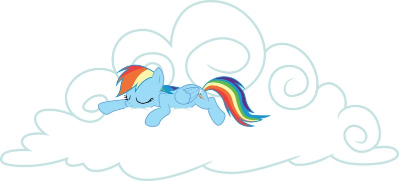 Size: 6612x3000 | Tagged: safe, artist:cloudy glow, derpibooru import, rainbow dash, pegasus, pony, griffon the brush off, cloud, eyes closed, female, folded wings, image, mare, png, simple background, sleeping, solo, transparent background, vector, wings