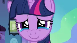 Size: 1000x563 | Tagged: safe, derpibooru import, edit, edited screencap, editor:incredibubbleirishguy, screencap, twilight sparkle, twilight sparkle (alicorn), alicorn, pony, equestria girls, equestria girls (movie), crying, image, png, solo, tears of joy, teary eyes, touched