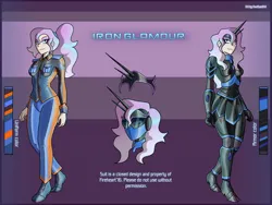 Size: 2500x1875 | Tagged: safe, derpibooru import, oc, oc:iron glamour, human, equestria girls, clothes, fireheart76's latex suit design, gloves, humanized, image, jpeg, latex, latex boots, latex gloves, latex suit, prisoners of the moon, reference sheet, rubber, rubber suit
