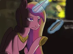 Size: 1381x1021 | Tagged: safe, artist:reponer, derpibooru import, princess cadance, alicorn, cigar, goodfellas, image, magic, parody, png, pointing, real life background, serious, serious face