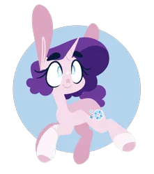 Size: 1007x1138 | Tagged: safe, artist:glowfangs, derpibooru import, oc, oc:sequin sparkles, unofficial characters only, pony, unicorn, big ears, image, magical lesbian spawn, offspring, parent:pinkie pie, parent:rarity, parents:raripie, partially transparent background, png, solo