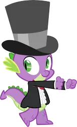 Size: 4994x8181 | Tagged: safe, artist:sapoltop, derpibooru import, spike, dragon, a canterlot wedding, season 2, clothes, cute, dancing, happy, image, male, png, running man, simple background, smiling, solo, spikabetes, transparent background, tuxedo, vector