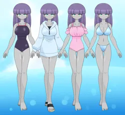 Size: 3835x3529 | Tagged: safe, artist:batipin, derpibooru import, maud pie, equestria girls, belly button, breasts, busty maud pie, clothes, image, one-piece swimsuit, png, swimsuit