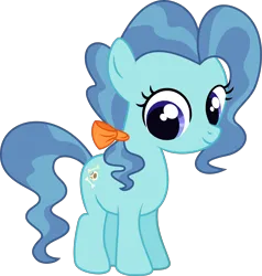 Size: 3444x3612 | Tagged: safe, artist:thatusualguy06, derpibooru import, petunia paleo, earth pony, pony, .svg available, bow, female, filly, foal, gameloft, hair bow, image, looking at you, png, simple background, solo, transparent background, vector