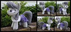 Size: 3900x1754 | Tagged: safe, artist:peruserofpieces, derpibooru import, octavia melody, earth pony, pony, clothes, female, image, irl, mare, photo, plushie, png, sarong, short shirt, smiling, solo, tanktop