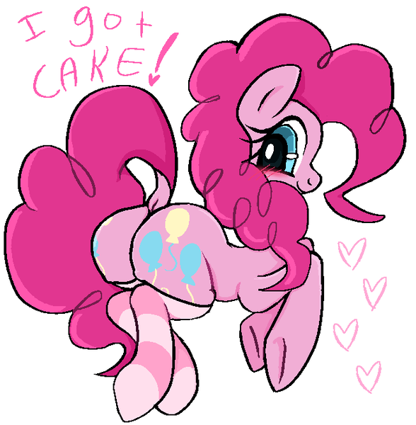 Size: 652x665 | Tagged: suggestive, artist:muffinz, derpibooru import, pinkie pie, earth pony, butt, clothes, image, plot, png, socks, solo