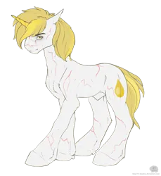 Size: 1543x1684 | Tagged: safe, artist:11-shadow, derpibooru import, oc, oc:goldenblood, fallout equestria, fallout equestria: project horizons, fanfic art, image, png