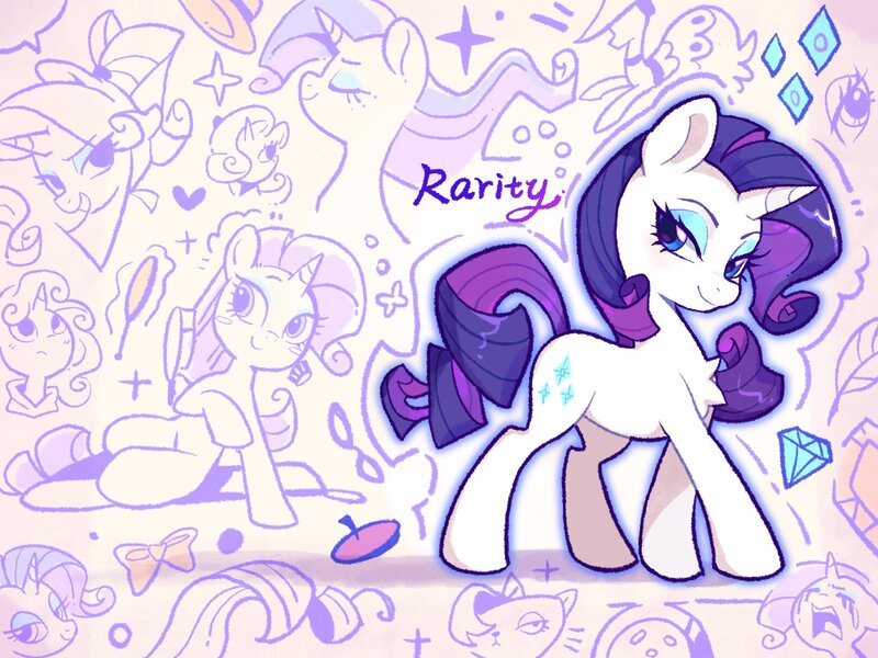 Size: 2160x1620 | Tagged: safe, artist:千雲九枭, derpibooru import, rarity, pony, unicorn, chest fluff, cute, female, image, jpeg, looking at you, mare, raribetes, smiling, smiling at you, solo