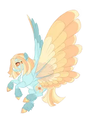 Size: 3200x4200 | Tagged: safe, artist:gigason, derpibooru import, oc, oc:eagle eye, unofficial characters only, pegasus, pony, female, image, mare, multiple eyes, multiple wings, offspring, parent:lightning dust, png, simple background, solo, transparent background, wings