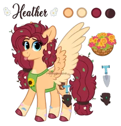 Size: 2500x2600 | Tagged: safe, artist:pink-pone, derpibooru import, oc, oc:heather, pegasus, pony, apron, clothes, female, image, mare, png, simple background, solo, transparent background