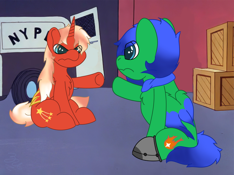 Size: 2732x2048 | Tagged: safe, artist:zugatti69, derpibooru import, oc, unofficial characters only, alicorn, pegasus, angry, colored wings, cute, image, inside joke, meme, png, pointing, sitting, two toned wings, wings