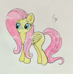 Size: 1453x1478 | Tagged: safe, artist:engi, derpibooru import, fluttershy, pegasus, pony, cute, female, image, jpeg, shyabetes, simple background, solo, traditional art, watercolor painting