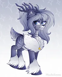 Size: 3200x4000 | Tagged: safe, artist:madelinne, derpibooru import, oc, oc:elizza, unofficial characters only, deer, deer oc, deerified, image, jewelry, necklace, non-pony oc, png, solo, species swap