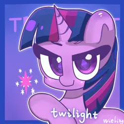 Size: 2048x2048 | Tagged: safe, artist:weiling, derpibooru import, fluttershy, twilight sparkle, oc, pony, unicorn, blushing, breasts, bust, busty fluttershy, cute, eyebrows, female, high res, image, looking at you, mare, png, raised hoof, simple background, smiling, smiling at you, smirk, solo