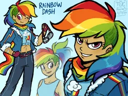 Size: 680x512 | Tagged: safe, artist:fruitypalmtree, derpibooru import, rainbow dash, human, 2020, humanized, image, old art, png