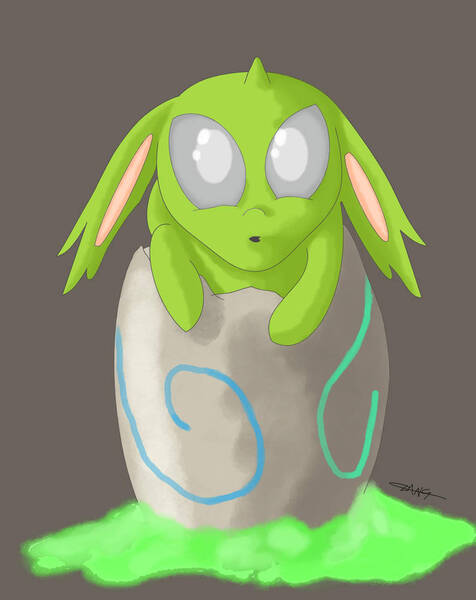 Size: 796x1004 | Tagged: safe, artist:chrislang89, derpibooru import, changeling, egg, green changeling, hatching, image, jpeg