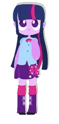Size: 236x497 | Tagged: safe, artist:targetgirl, twilight sparkle, equestria girls, boots, clothes, high heel boots, image, png, shirt, shoes, skirt, solo