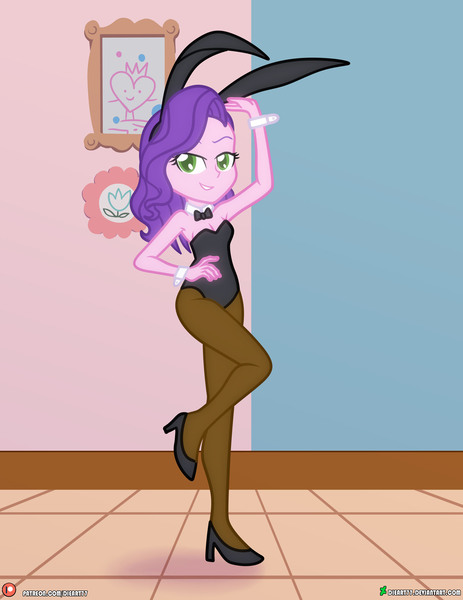 Size: 1500x1942 | Tagged: suggestive, artist:dieart77, derpibooru import, pipp petals, equestria girls, g5, bunny suit, clothes, female, image, jpeg, playboy bunny, playboy bunny pipp petals, solo, solo female