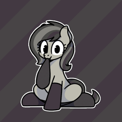 Size: 800x800 | Tagged: safe, artist:sugar morning, derpibooru import, oc, oc:rocky karst, earth pony, hybrid, kirin, pony, animated, clothes, commission, cute, female, gif, image, mare, mouth hold, socks, solo, sparkles, sugar morning's sockies, ych result