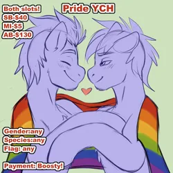 Size: 2000x2000 | Tagged: safe, artist:fkk, derpibooru import, oc, pony, advertisement, commission, image, love, male, png, pride flag, stallion, ych sketch, your character here