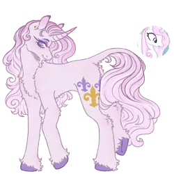 Size: 1000x1000 | Tagged: safe, artist:kazmuun, derpibooru import, fleur-de-lis, pony, unicorn, butt, butt fluff, chest fluff, concave belly, curved horn, female, horn, image, mare, plot, png, simple background, solo, transparent background