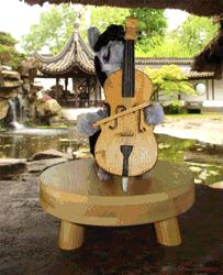 Size: 1217x1500 | Tagged: safe, alternate version, artist:malte279, derpibooru import, part of a set, octavia melody, pony, animated, bow (instrument), cello, cello bow, chenille, chenille stems, chenille wire, craft, gif, image, irl, musical instrument, part of a series, photo, pipe cleaner sculpture, pipe cleaners, rotating, rotation, solo
