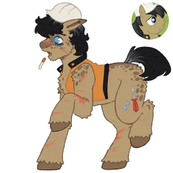 Size: 1000x1000 | Tagged: safe, artist:kazmuun, derpibooru import, jack hammer, pony, image, png, simple background, solo, transparent background