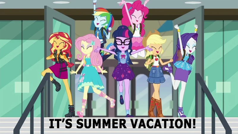 Size: 1000x563 | Tagged: safe, derpibooru import, edit, edited screencap, editor:incredibubbleirishguy, screencap, applejack, fluttershy, pinkie pie, rainbow dash, rarity, sci-twi, sunset shimmer, twilight sparkle, human, equestria girls, equestria girls series, the last day of school, applebetes, backpack, canterlot high, cheering, clothes, cute, dashabetes, diapinkes, excited, eyes closed, geode of empathy, geode of fauna, geode of shielding, geode of sugar bombs, geode of super speed, geode of super strength, geode of telekinesis, happy, humane five, humane seven, humane six, image, jumping, leaving, magical geodes, png, quote, raribetes, running, shimmerbetes, shyabetes, skirt, twiabetes